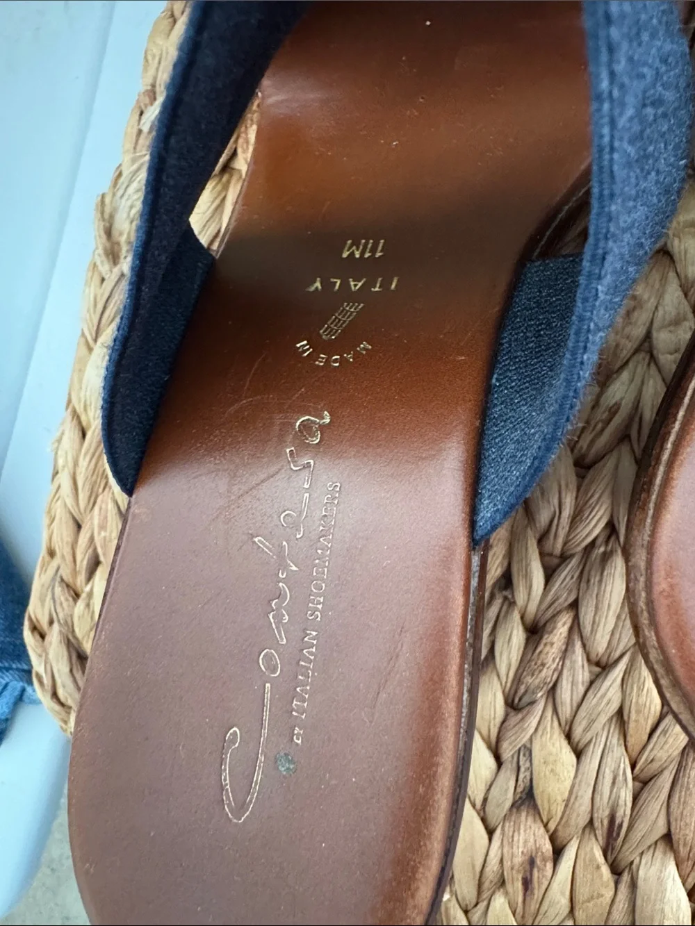 Contessa by Italian Shoemakers Navy Blue Wedges